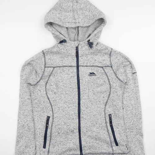 Trespass Womens Grey Full Zip Hoodie XS Polyester Fleece Outdoor