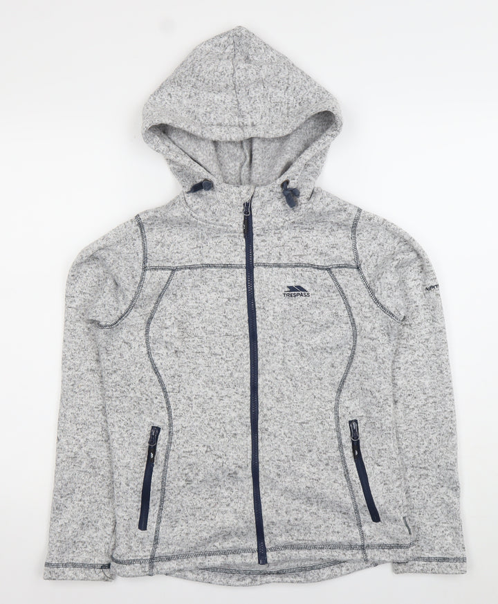 Trespass Womens Grey Full Zip Hoodie XS Polyester Fleece Outdoor