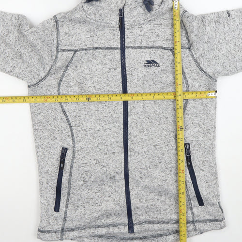 Trespass Womens Grey Full Zip Hoodie XS Polyester Fleece Outdoor