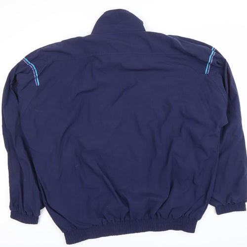 Rucanor Men's Blue L Windbreaker Jacket Lightweight Retro Sportswear