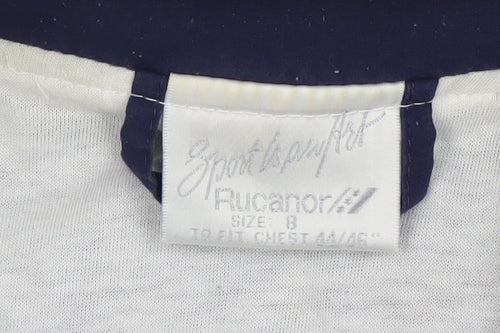 Rucanor Men's Blue L Windbreaker Jacket Lightweight Retro Sportswear