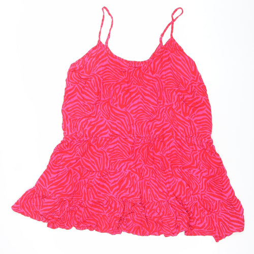 Simply Be Women’s Pink Animal Print Asymmetric Slip Dress Size 26