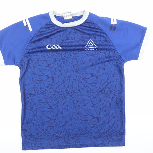 Azzurri Boys Blue Short Sleeve Football Jersey Sports T-Shirt 10-11 Years