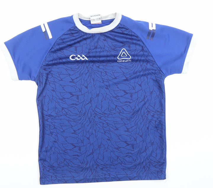 Azzurri Boys Blue Short Sleeve Football Jersey Sports T-Shirt 10-11 Years