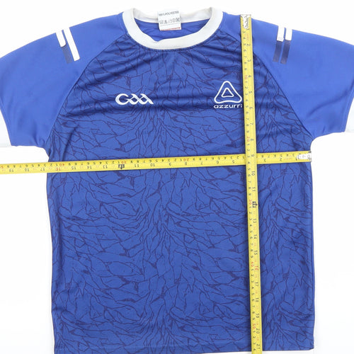 Azzurri Boys Blue Short Sleeve Football Jersey Sports T-Shirt 10-11 Years