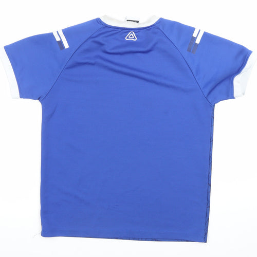Azzurri Boys Blue Short Sleeve Football Jersey Sports T-Shirt 10-11 Years