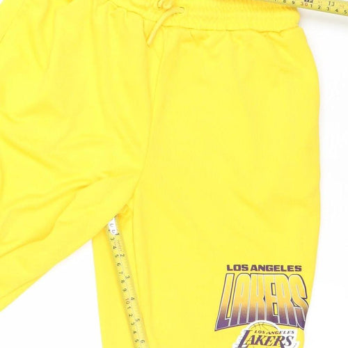 NBA Boys Yellow Los Angeles Lakers Athletic Mesh Shorts 11-12 Years
