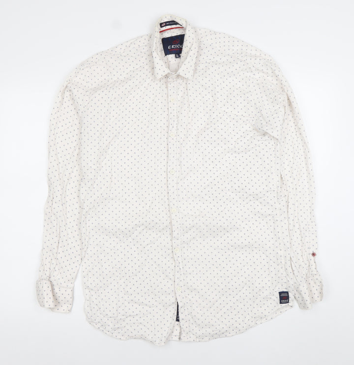 Erick Fashion Club Men's White XL Formal Cotton Dress Shirt