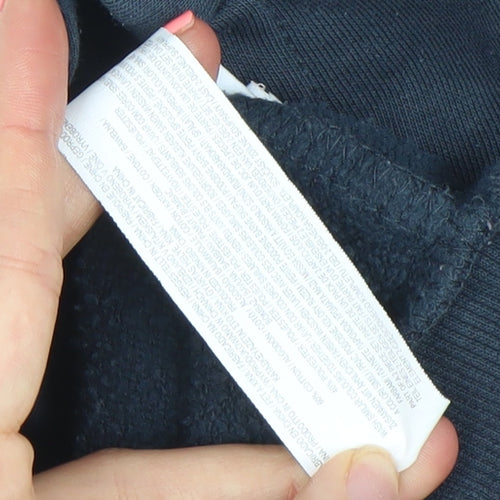 Primark Girls Black Stitch & Angel Full Zip Hoodie 2-3 Years Cotton Blend