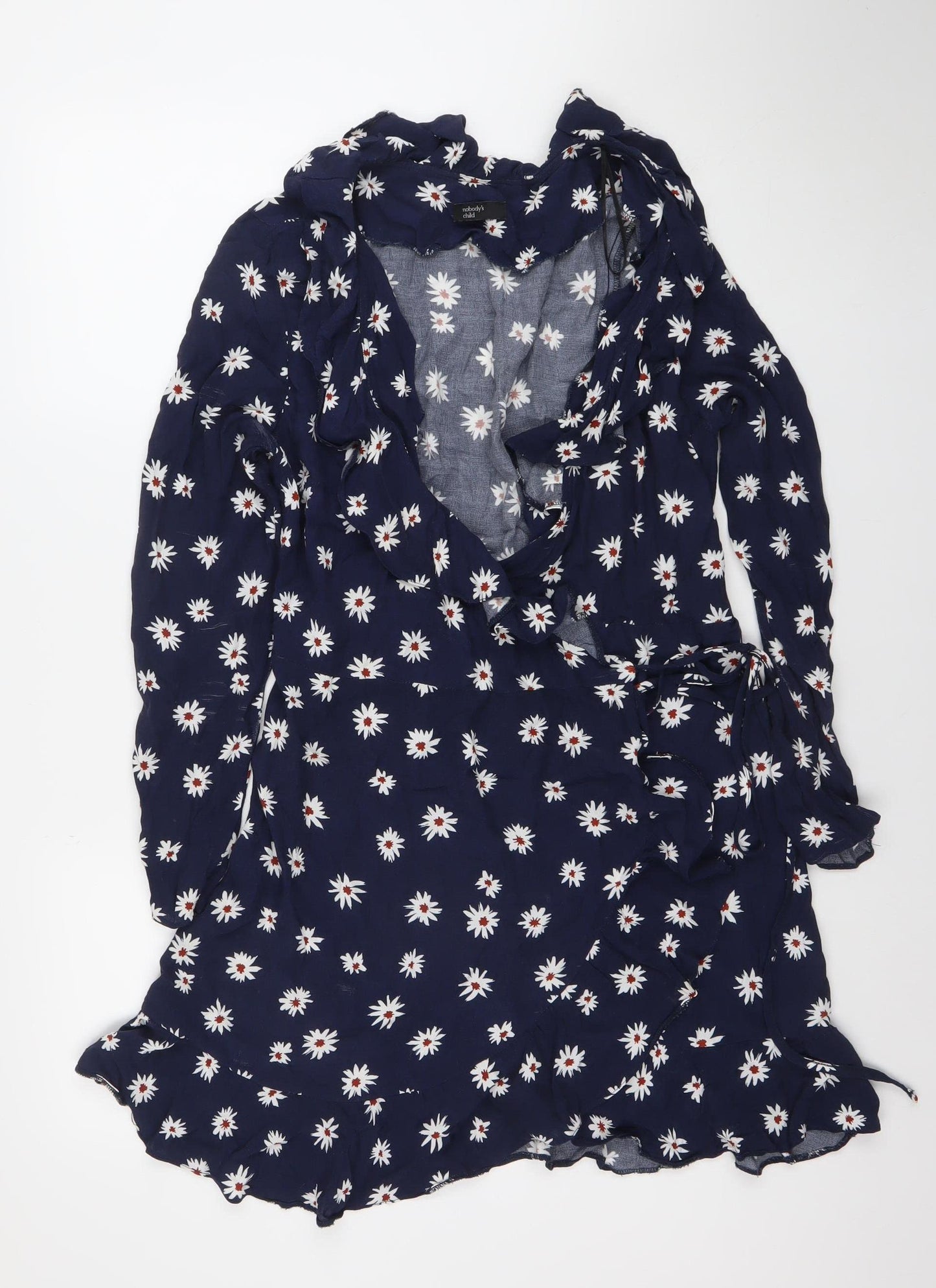 Nobody’s Child Blue Floral Fit & Flare Dress Women’s Size 12