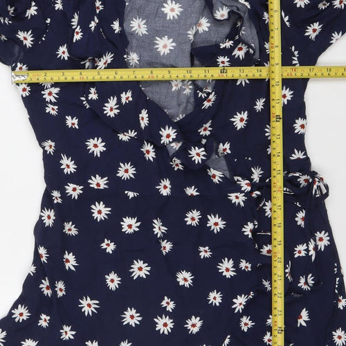 Nobody’s Child Blue Floral Fit & Flare Dress Women’s Size 12