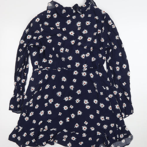 Nobody’s Child Blue Floral Fit & Flare Dress Women’s Size 12