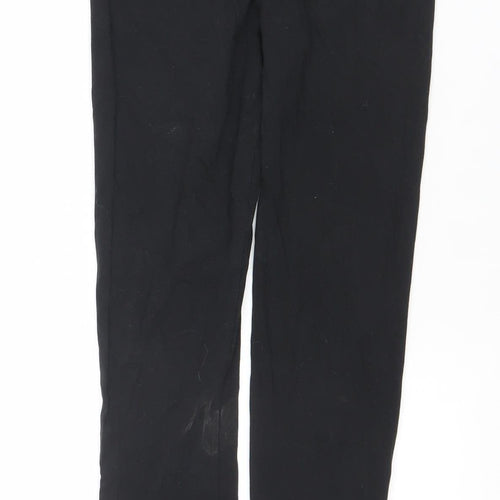 Adidas Girls Black 13-14Y Ankle Leggings Slim Fit Activewear Cotton Blend