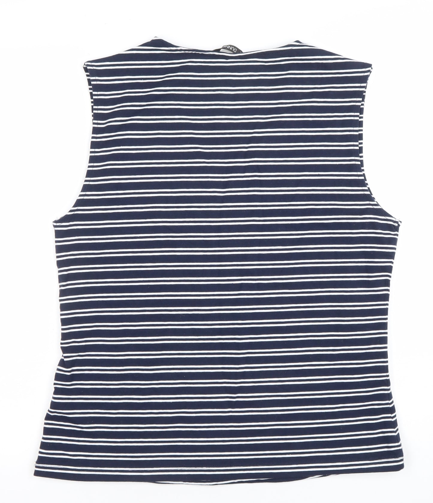 Dunnes Women’s Blue Striped Sleeveless V-Neck Tank Top L