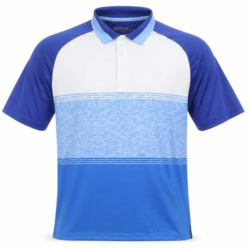 Pádraig Harrington Mens Blue Colourblock Golf Polo Shirt Size S