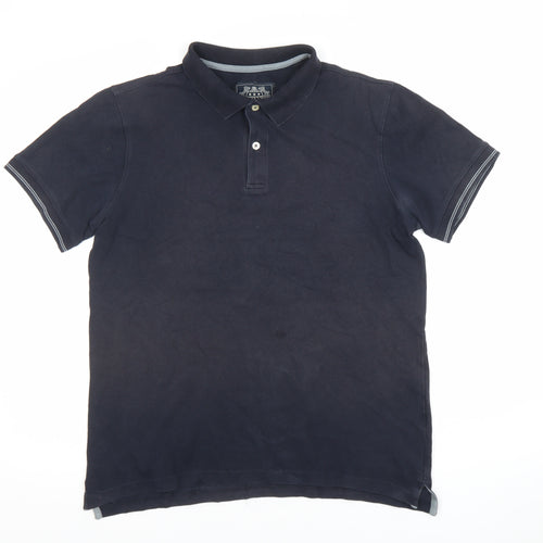 Paul Costelloe Living Men's Black Cotton Polo Shirt Size L