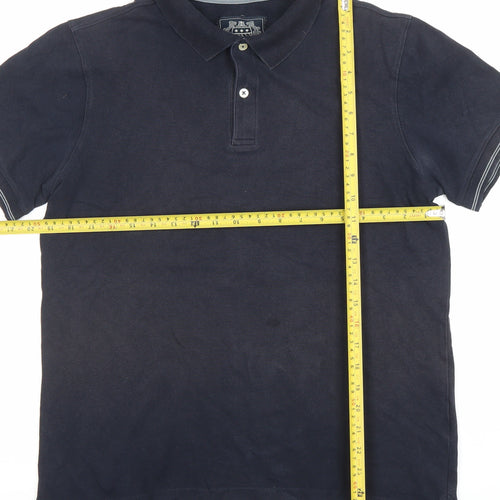 Paul Costelloe Living Men's Black Cotton Polo Shirt Size L