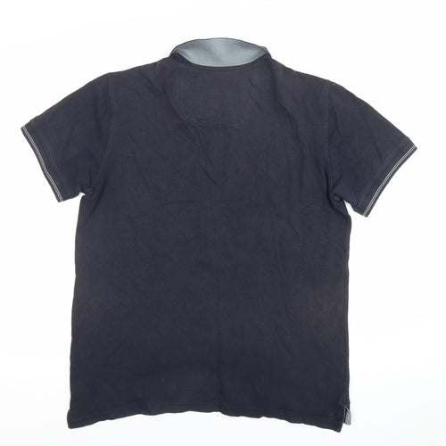 Paul Costelloe Living Men's Black Cotton Polo Shirt Size L