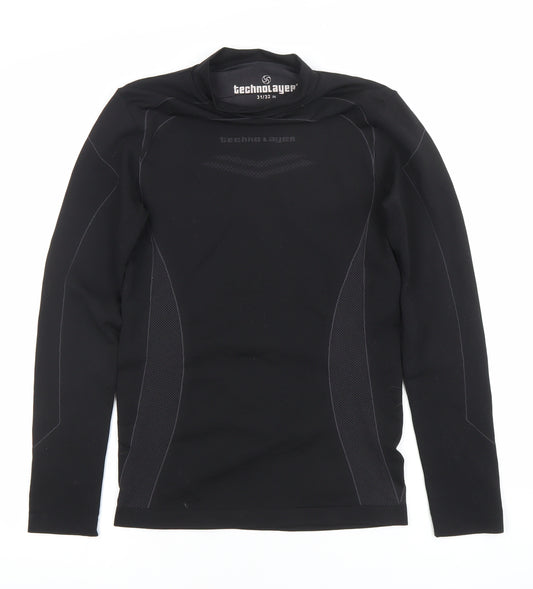 Techno Layer Womens Black M Athletic Pullover Long Sleeve Base Layer Top