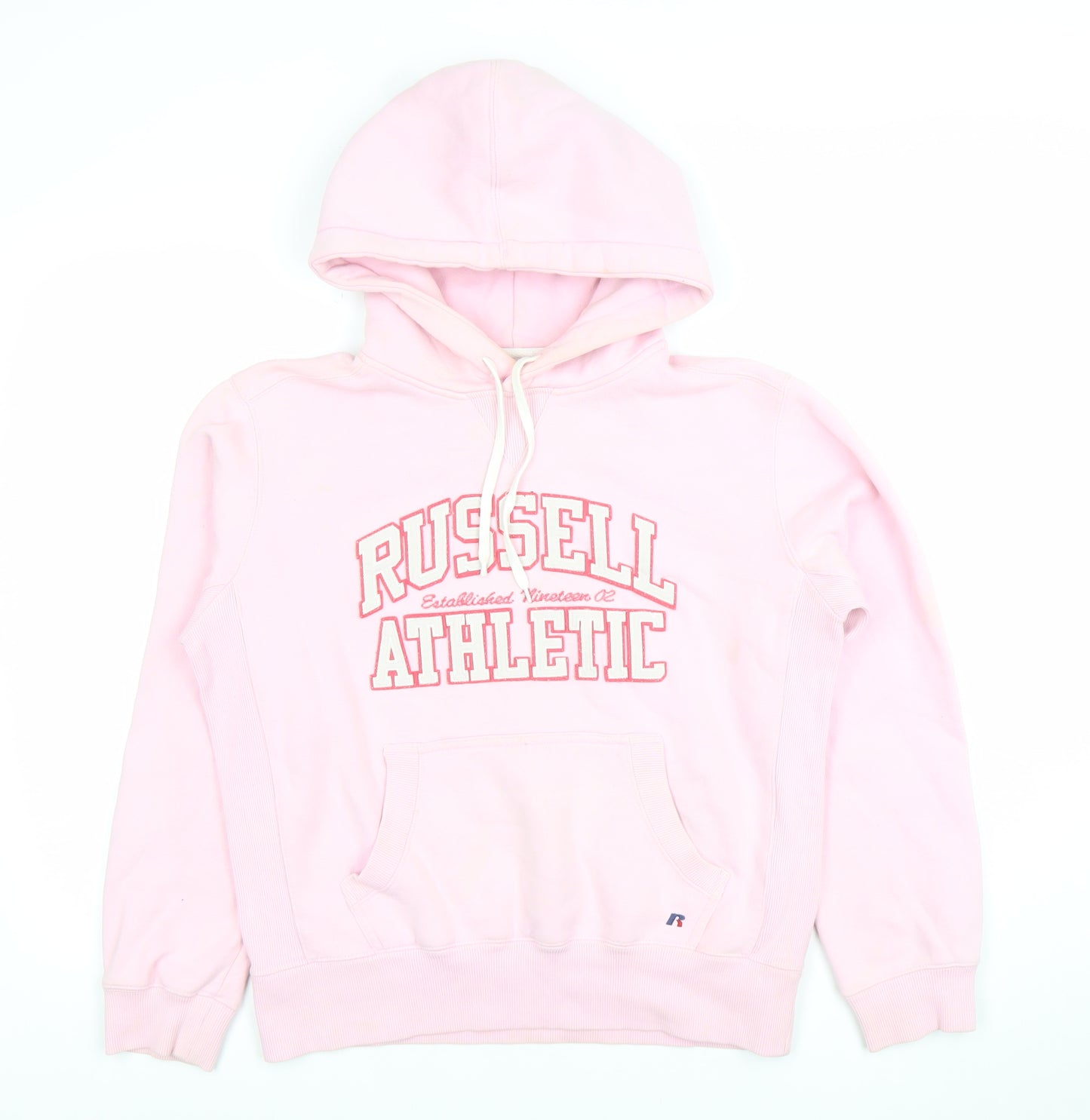 Russell Athletic Womens Pink Pullover Hoodie Size L Cotton
