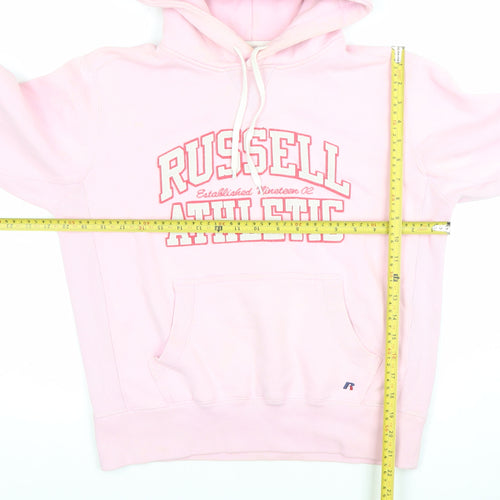 Russell Athletic Womens Pink Pullover Hoodie Size L Cotton