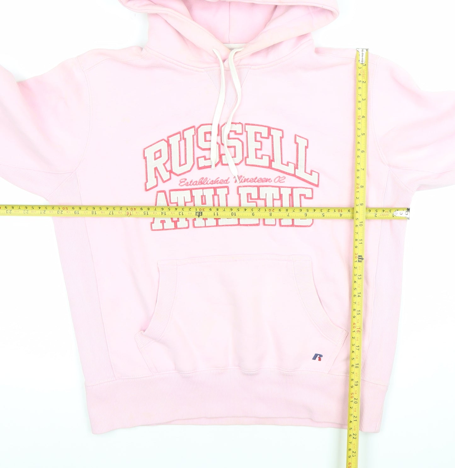 Russell Athletic Womens Pink Pullover Hoodie Size L Cotton