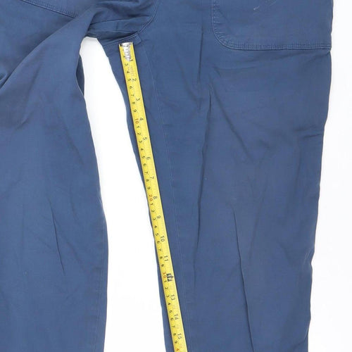 Dunnes Stores Women's Blue Cotton Joggers Size S Elastic Waist Casual Comfort Trousers