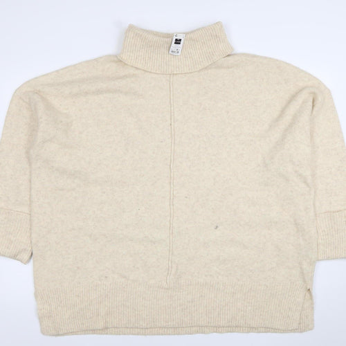 Dunnes Stores Women’s Beige Wool Blend Roll Neck Pullover Jumper XL