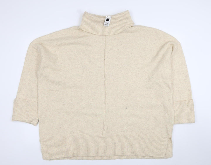Dunnes Stores Women’s Beige Wool Blend Roll Neck Pullover Jumper XL