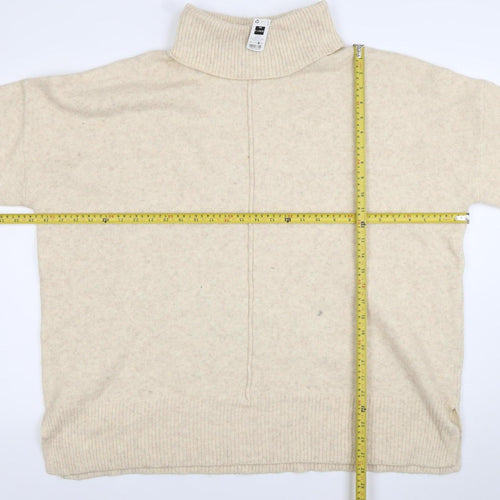 Dunnes Stores Women’s Beige Wool Blend Roll Neck Pullover Jumper XL