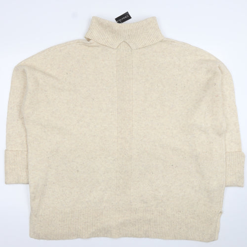 Dunnes Stores Women’s Beige Wool Blend Roll Neck Pullover Jumper XL
