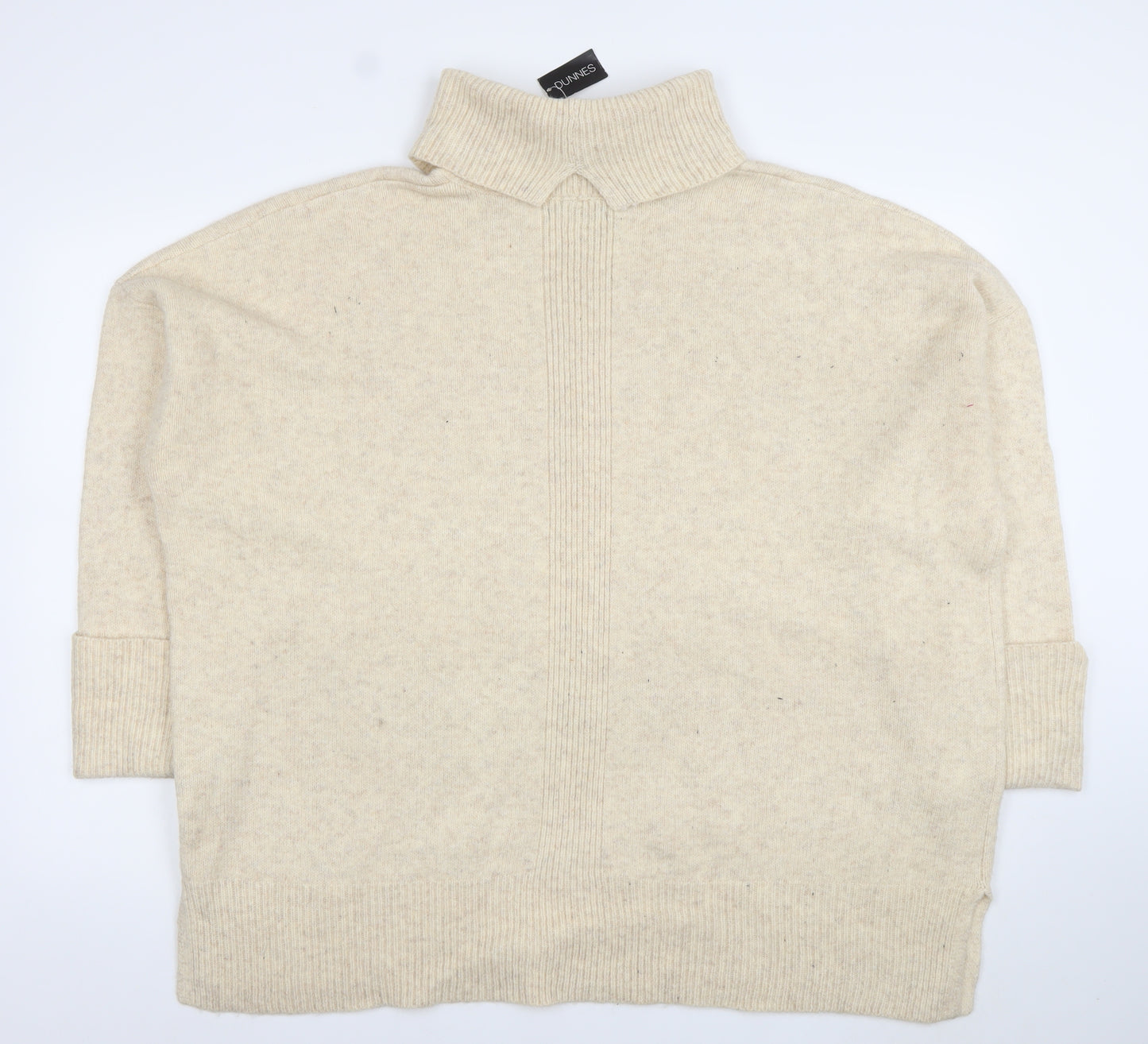 Dunnes Stores Women’s Beige Wool Blend Roll Neck Pullover Jumper XL