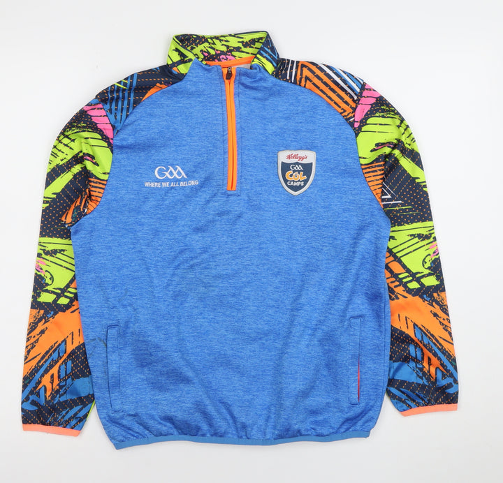 Azzurri Boys Blue Half Zip Sports Sweatshirt 4 Years GAA Kellogg's Cool Camps