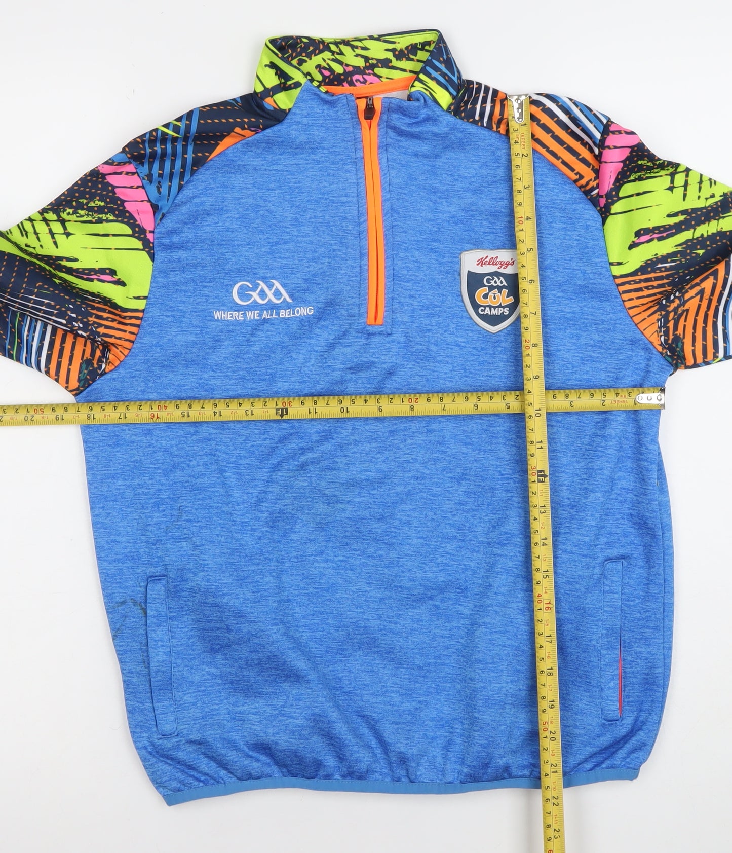 Azzurri Boys Blue Half Zip Sports Sweatshirt 4 Years GAA Kellogg's Cool Camps