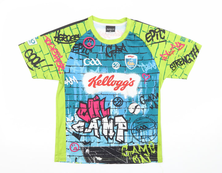 Masita Boys Multicoloured Graphic Sports Jersey T-Shirt Size 16