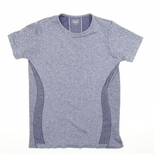 Dunnes Stores Women Blue Performance Sport Short Sleeve T-Shirt Size L