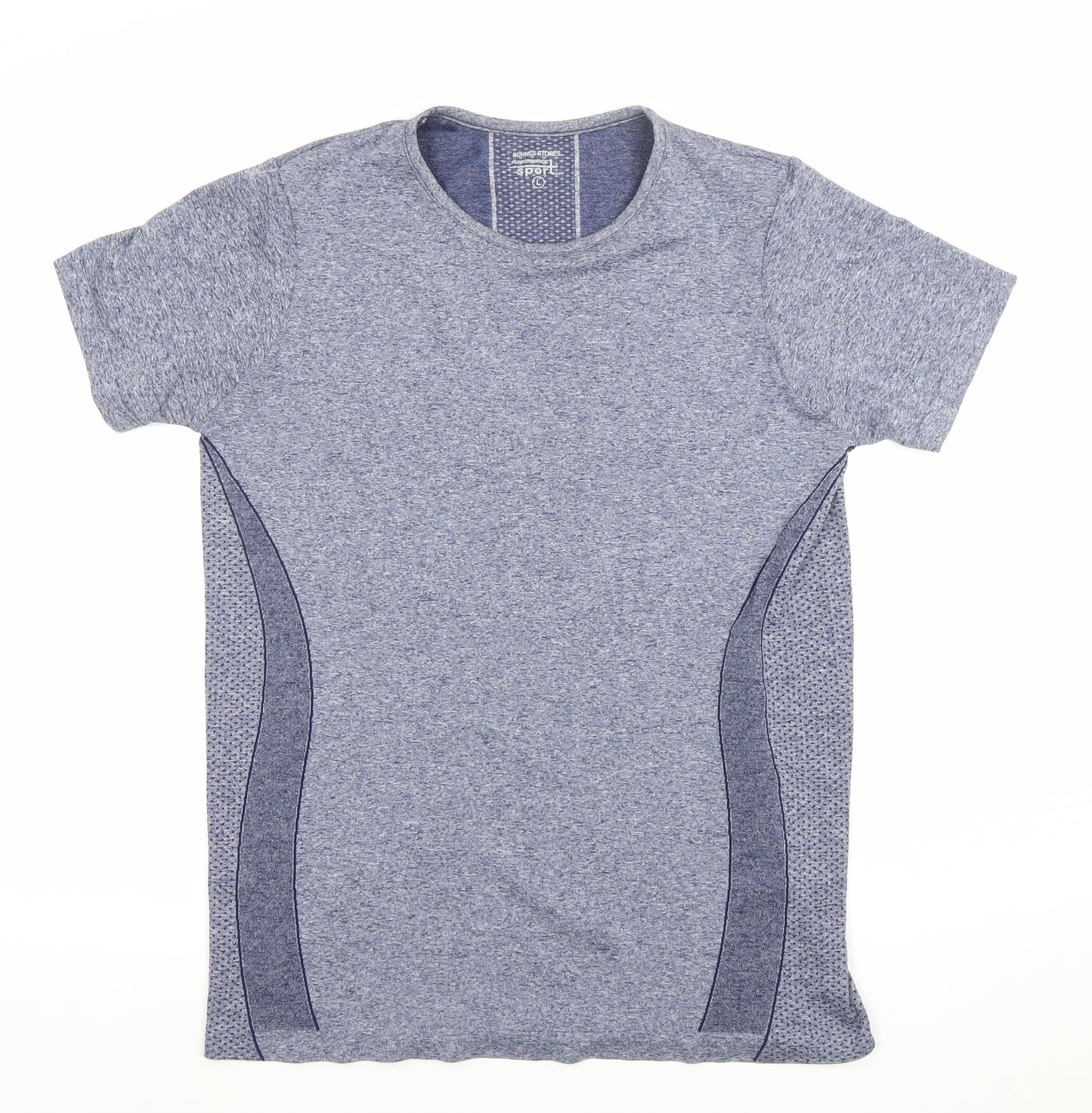 Dunnes Stores Women Blue Performance Sport Short Sleeve T-Shirt Size L