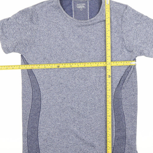 Dunnes Stores Women Blue Performance Sport Short Sleeve T-Shirt Size L