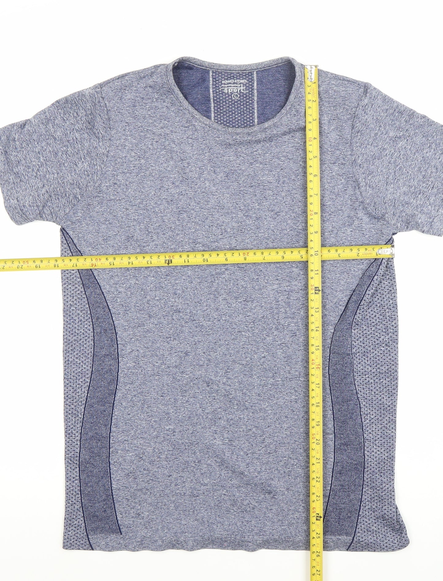 Dunnes Stores Women Blue Performance Sport Short Sleeve T-Shirt Size L