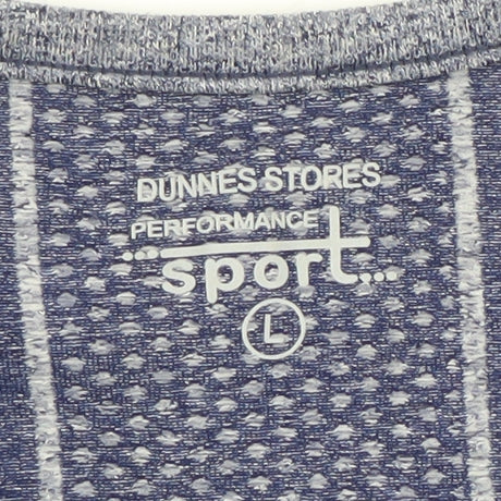 Dunnes Stores Women Blue Performance Sport Short Sleeve T-Shirt Size L
