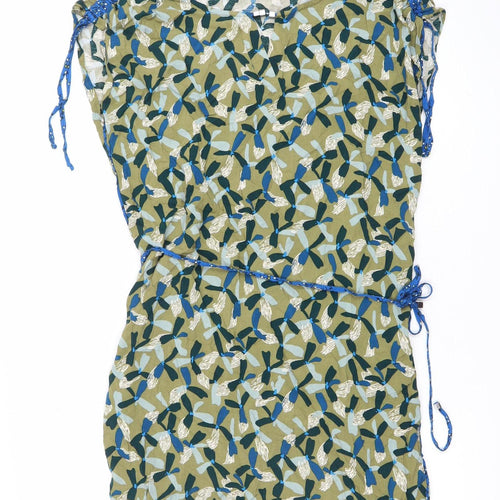 MISS by Catwalk Tower Women's Green Floral Viscose Wrap Dress Size 12