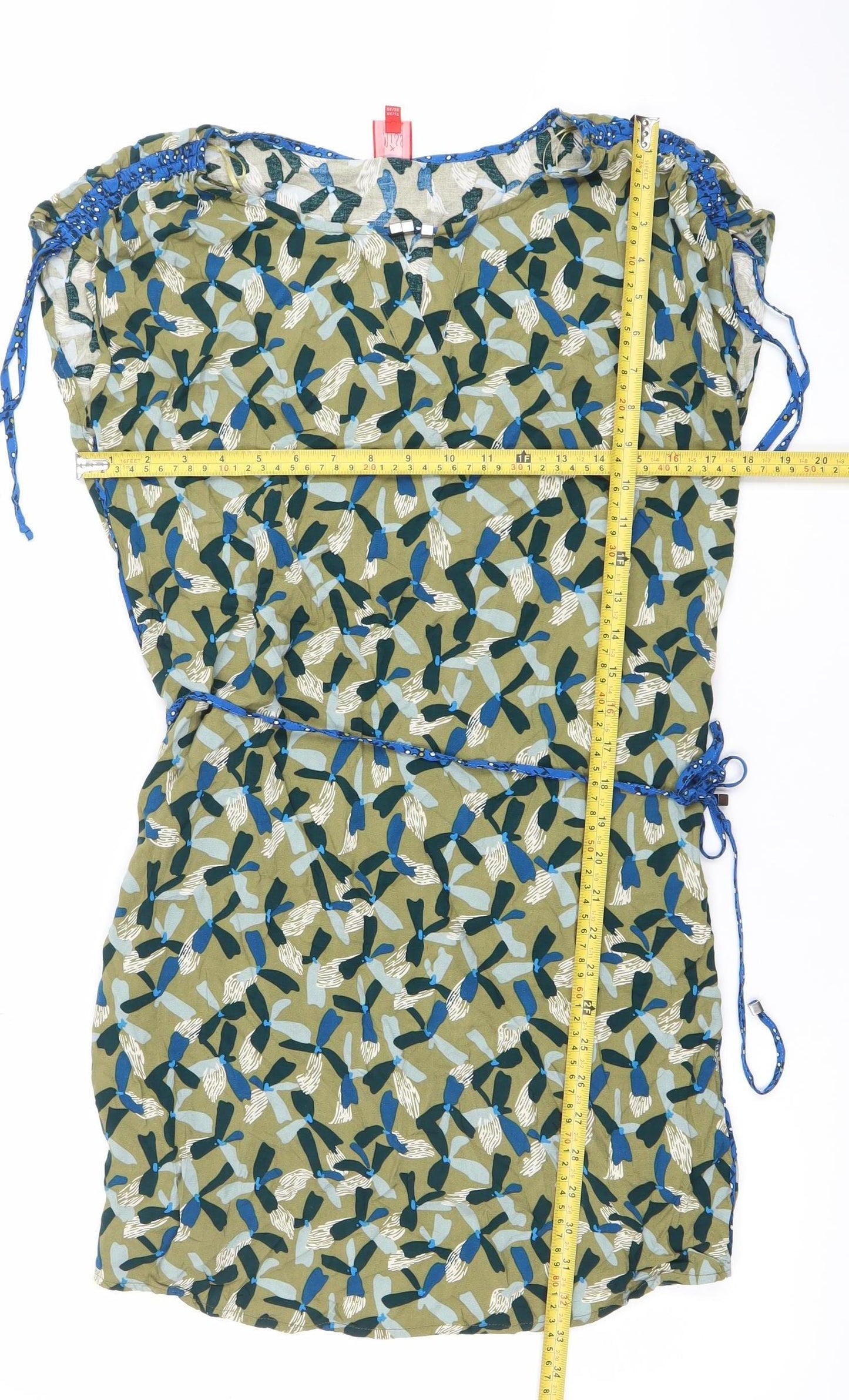 MISS by Catwalk Tower Women's Green Floral Viscose Wrap Dress Size 12