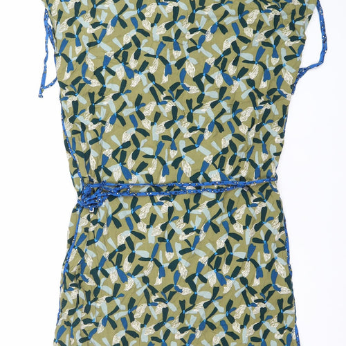 MISS by Catwalk Tower Women's Green Floral Viscose Wrap Dress Size 12