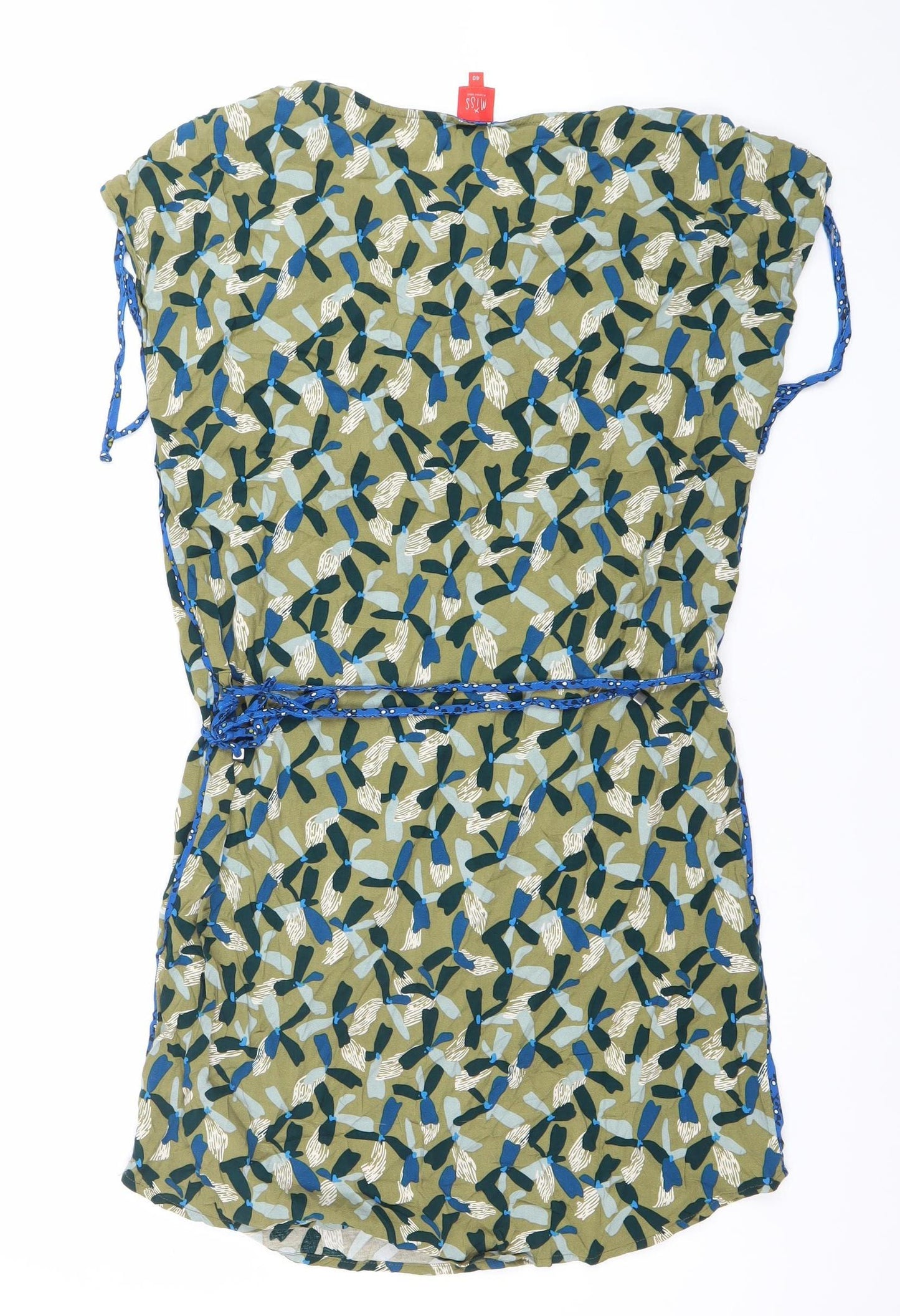 MISS by Catwalk Tower Women's Green Floral Viscose Wrap Dress Size 12