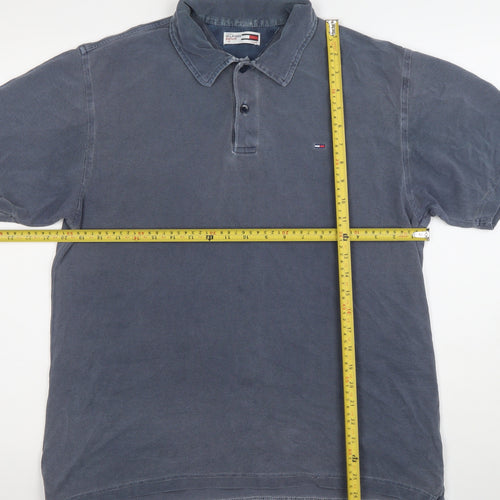 Tommy Hilfiger Denim Men's Blue Short Sleeve Polo Shirt M