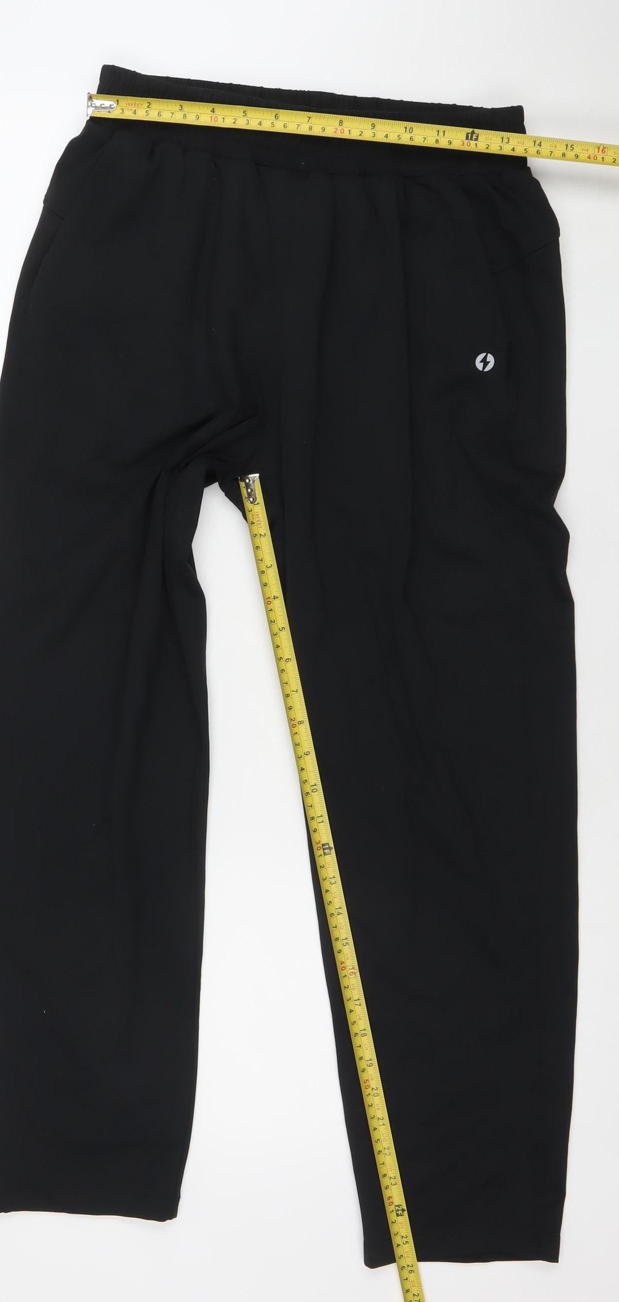 Powercut Men's Black Medium Slim Fit Jogger Activewear Trousers