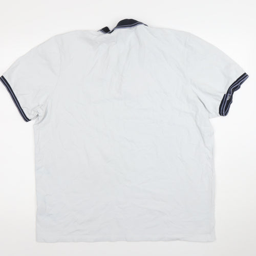 Diesel Men's White Cotton Polo Shirt 2XL Regular Fit