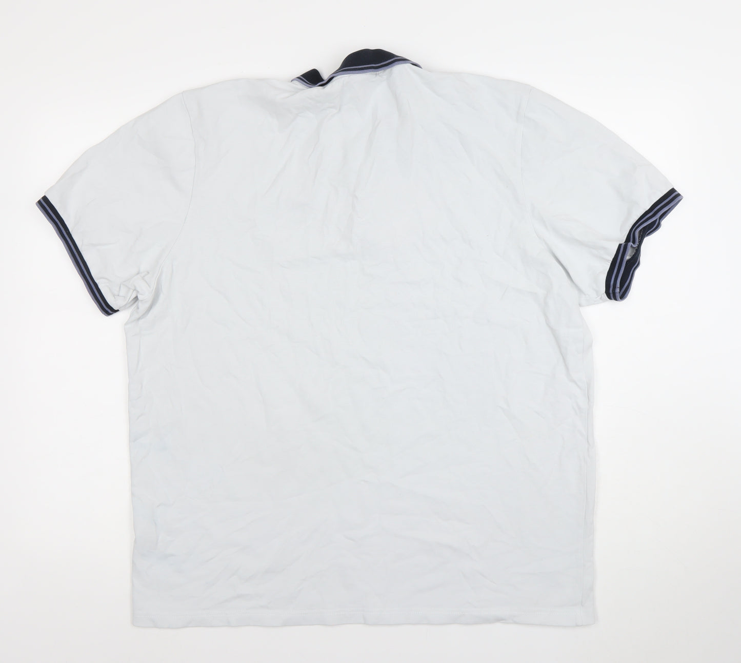 Diesel Men's White Cotton Polo Shirt 2XL Regular Fit