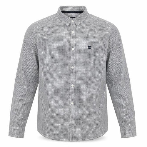 Diesel Men's Black Geometric Long Sleeve Slim Fit Button-Up Shirt M