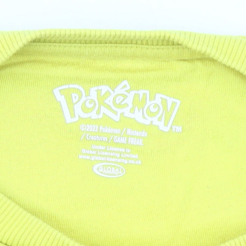 Pokémon Girls Yellow Pikachu Sequin Pullover Sweatshirt 9-10 Years
